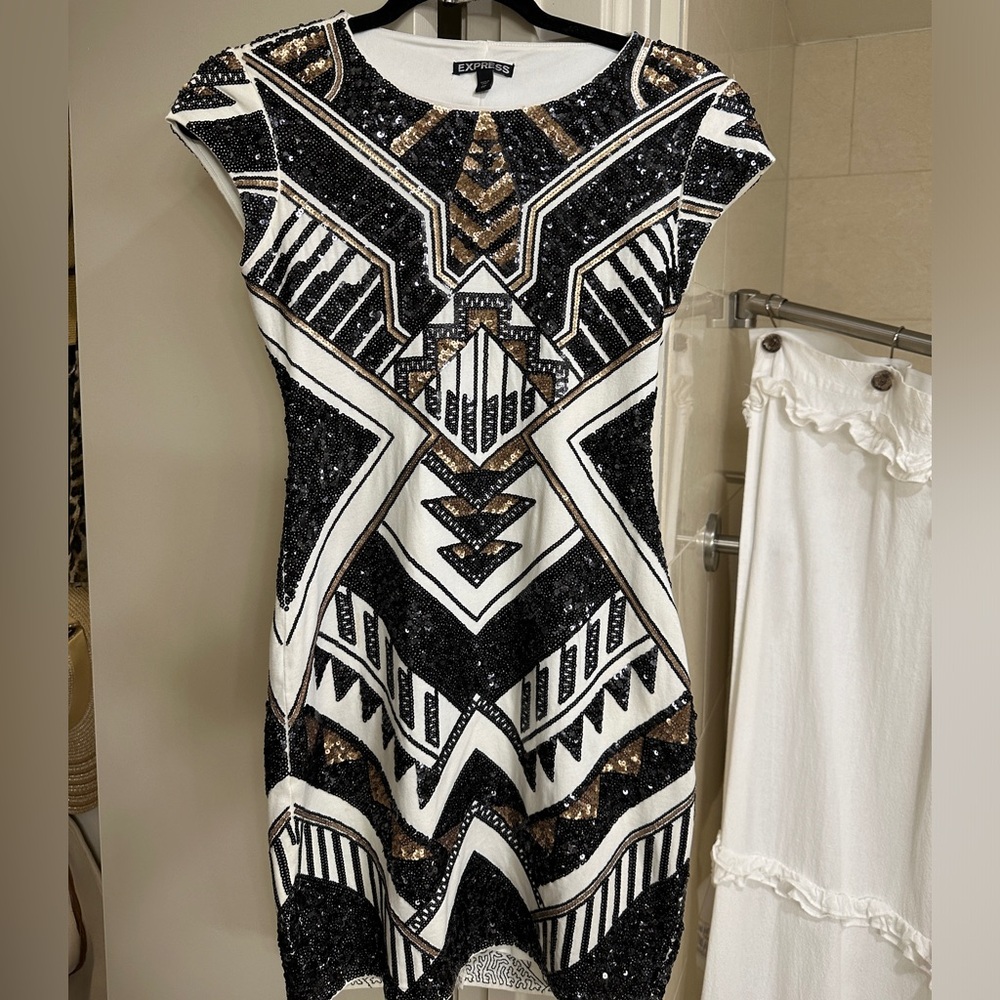 Express sequin dress